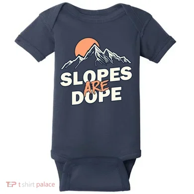 Slopes Are Dope Funny Skiing Baby Bodysuit