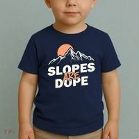 Slopes Are Dope Funny Skiing Toddler T-Shirt thumb 2