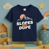 Slopes Are Dope Funny Skiing Toddler T-Shirt thumb 3