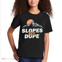 Slopes Are Dope Funny Skiing Kids T-Shirt thumb 2