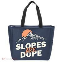 Slopes Are Dope Funny Skiing Tote Bag thumb 0