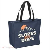 Slopes Are Dope Funny Skiing Tote Bag thumb 2