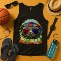 Sloth Astronaut 3D Tank Top thumb 4