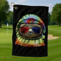 Sloth Astronaut 3D Golf Towel thumb 1