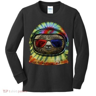 Sloth Astronaut 3D Kids Long Sleeve Shirt