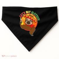 Sloth Cinco De Mayo Let's Get Slothed USA-Made Doggie Bandana thumb 0