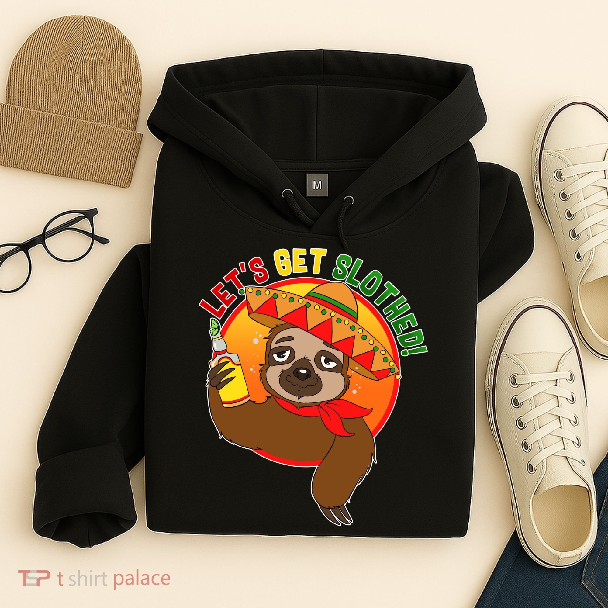 Sloth Cinco De Mayo Let's Get Slothed Hoodie
