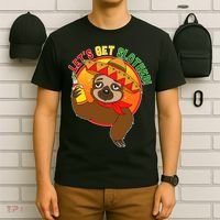 Sloth Cinco De Mayo Let's Get Slothed T-Shirt thumb 6