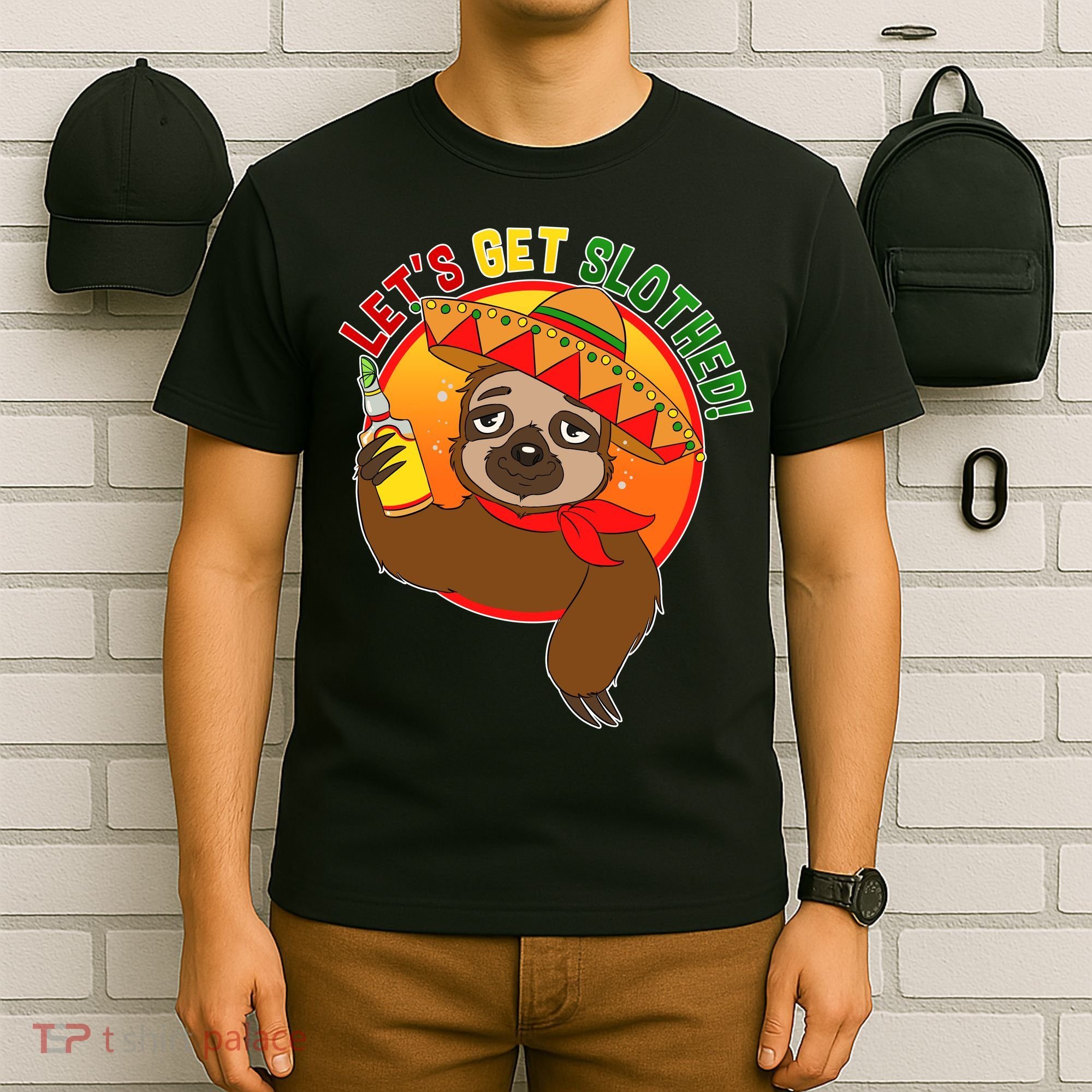 Sloth Cinco De Mayo Let's Get Slothed T-Shirt