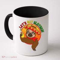 Sloth Cinco De Mayo Let's Get Slothed Coffee Mug thumb 0