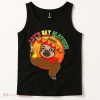 Sloth Cinco De Mayo Let's Get Slothed Tank Top thumb 2