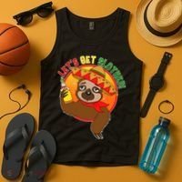 Sloth Cinco De Mayo Let's Get Slothed Tank Top thumb 4