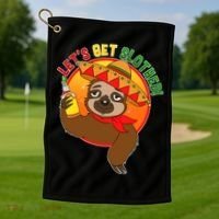 Sloth Cinco De Mayo Let's Get Slothed Golf Towel thumb 1