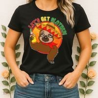 Sloth Cinco De Mayo Let's Get Slothed Women's T-Shirt thumb 2