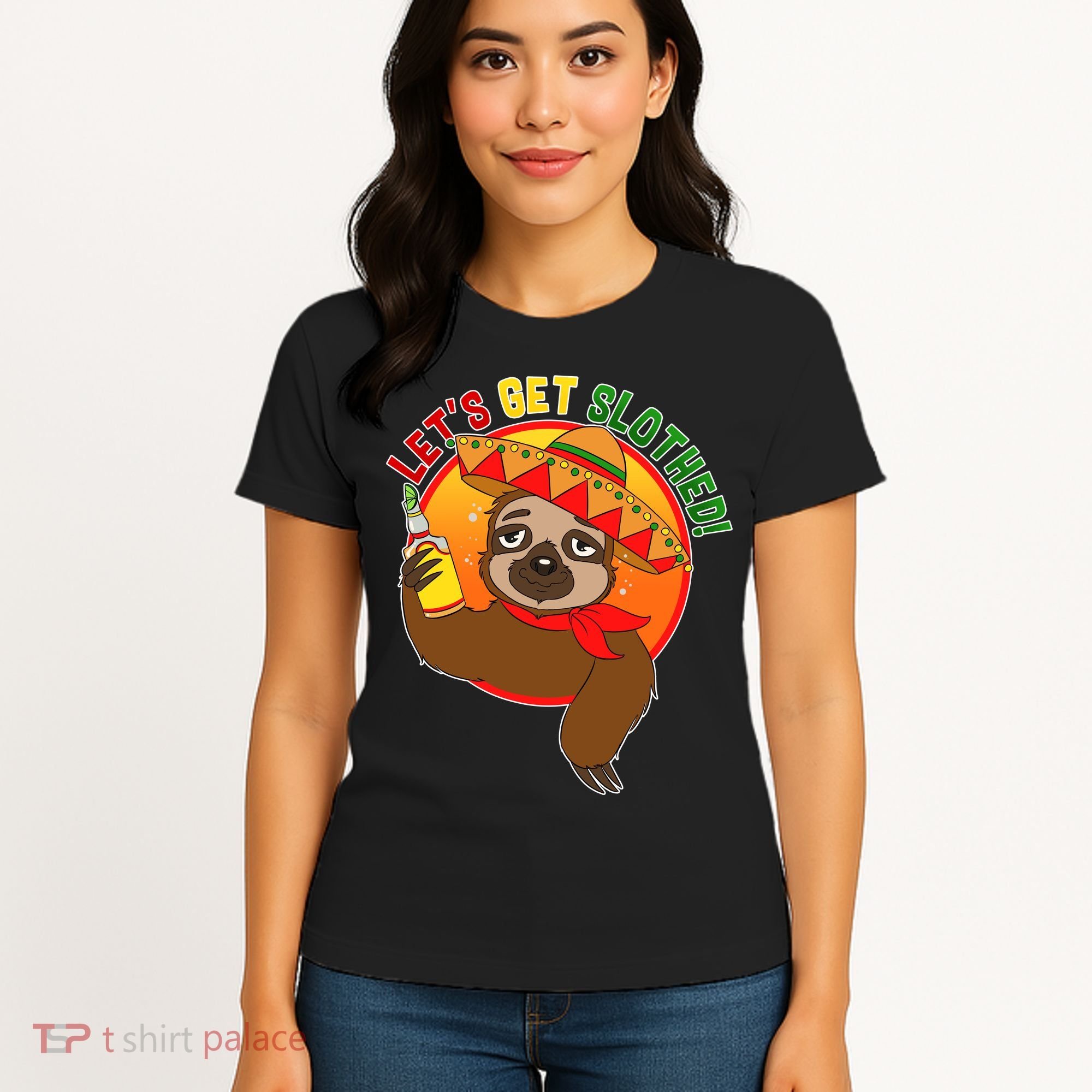 Sloth Cinco De Mayo Let's Get Slothed Women's T-Shirt