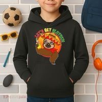 Sloth Cinco De Mayo Let's Get Slothed Kids Hoodie thumb 2
