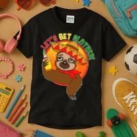 Sloth Cinco De Mayo Let's Get Slothed Kids T-Shirt thumb 3