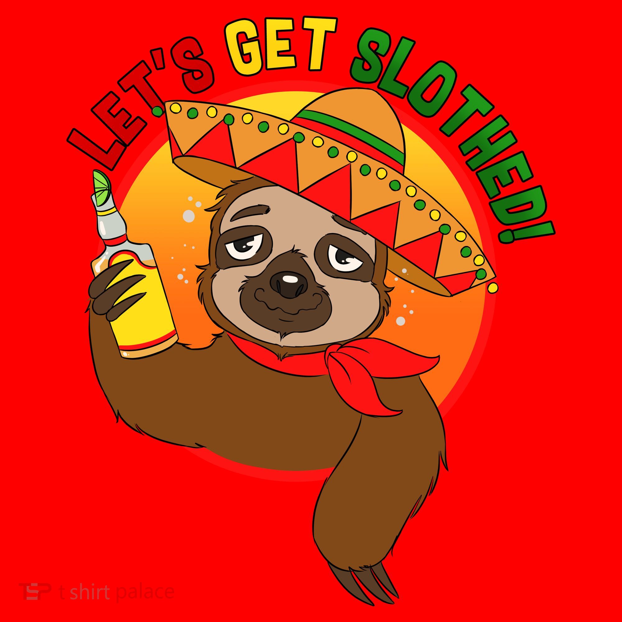 Sloth Cinco De Mayo Let's Get Slothed Santa Hat