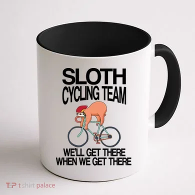 Sloth Cycling Team Coffee Mug back