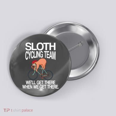 Sloth Cycling Team Button