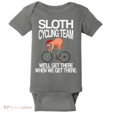 Sloth Cycling Team Baby Bodysuit