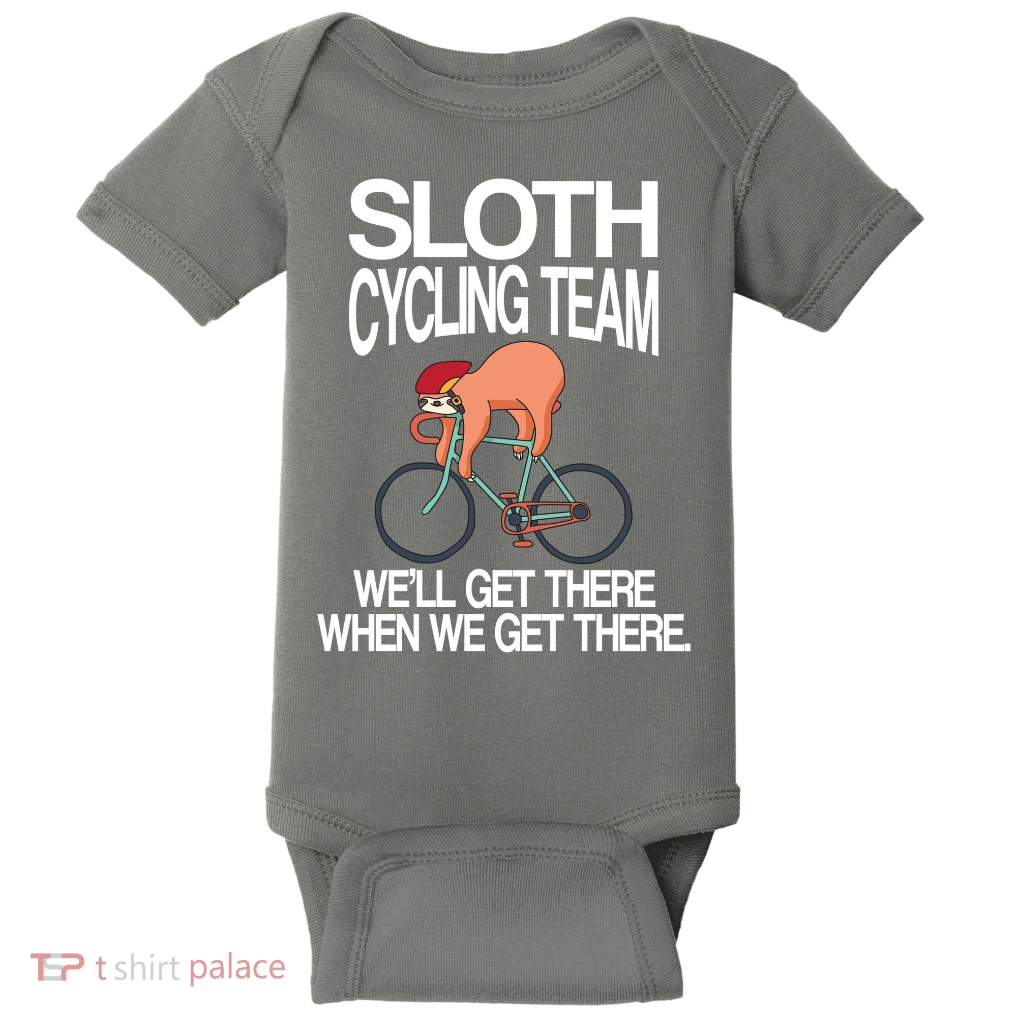Sloth Cycling Team Baby Bodysuit