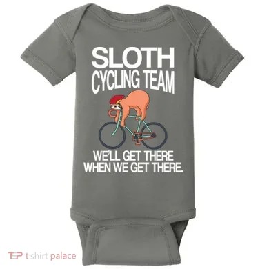 Sloth Cycling Team Baby Bodysuit