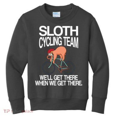 Sloth Cycling Team Kids Sweatshirt