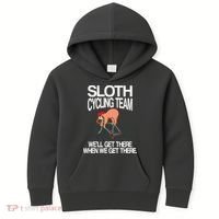 Sloth Cycling Team Kids Hoodie thumb 0
