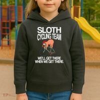 Sloth Cycling Team Kids Hoodie thumb 3