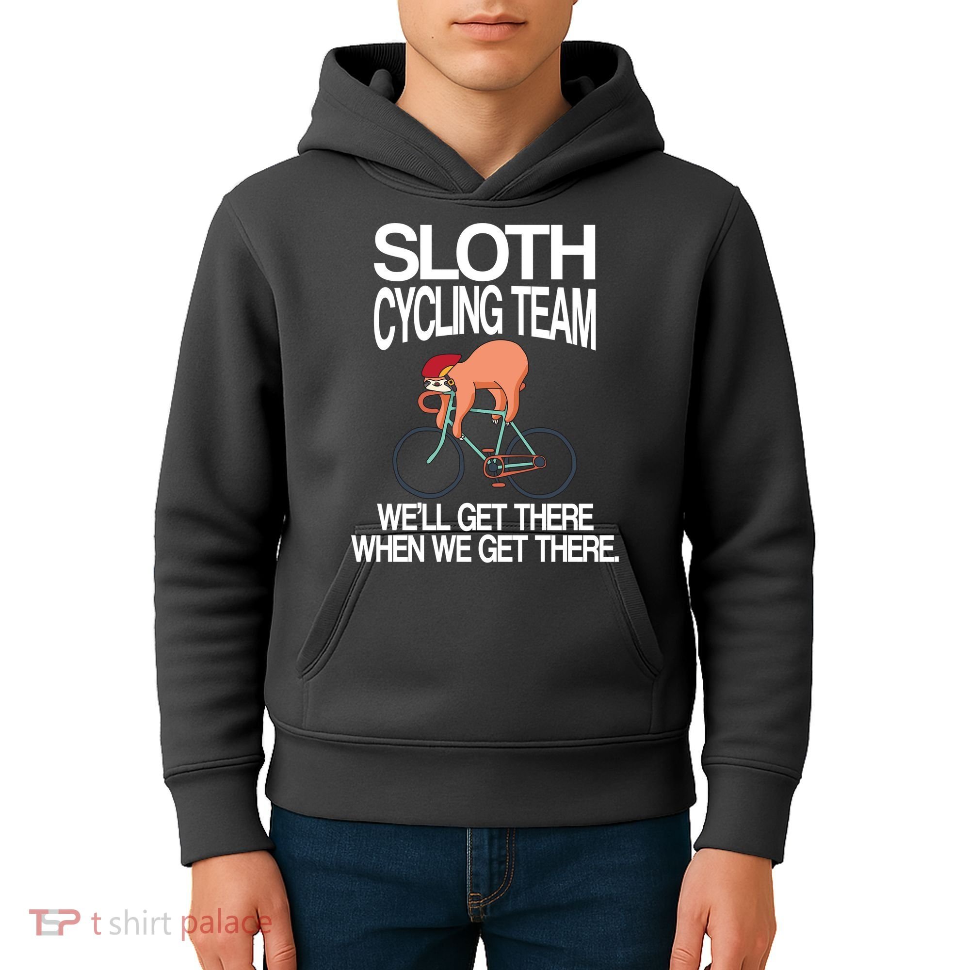 Sloth Cycling Team Kids Hoodie