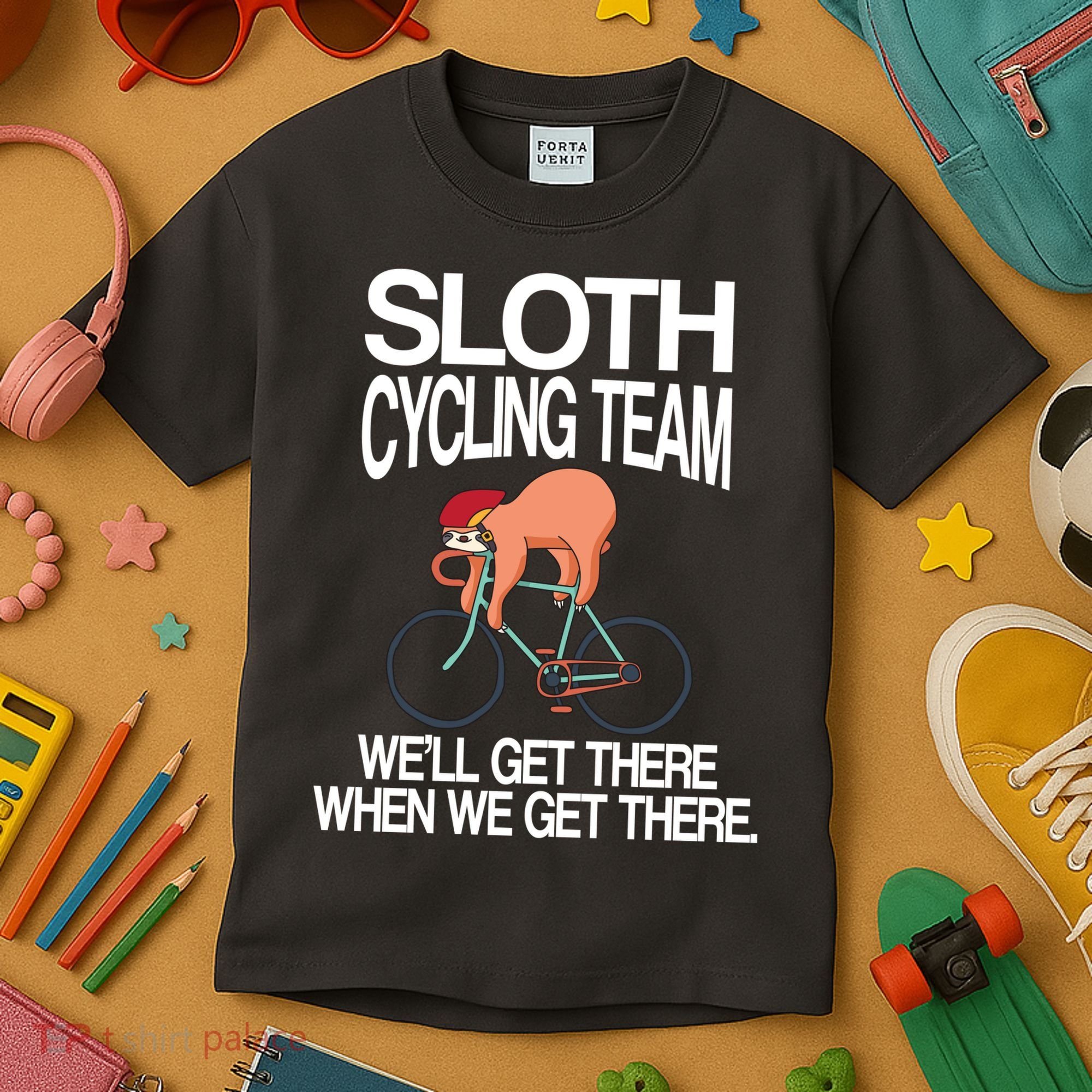 Sloth Cycling Team Kids T-Shirt