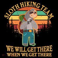 Sloth Hiking Team Button thumb 1