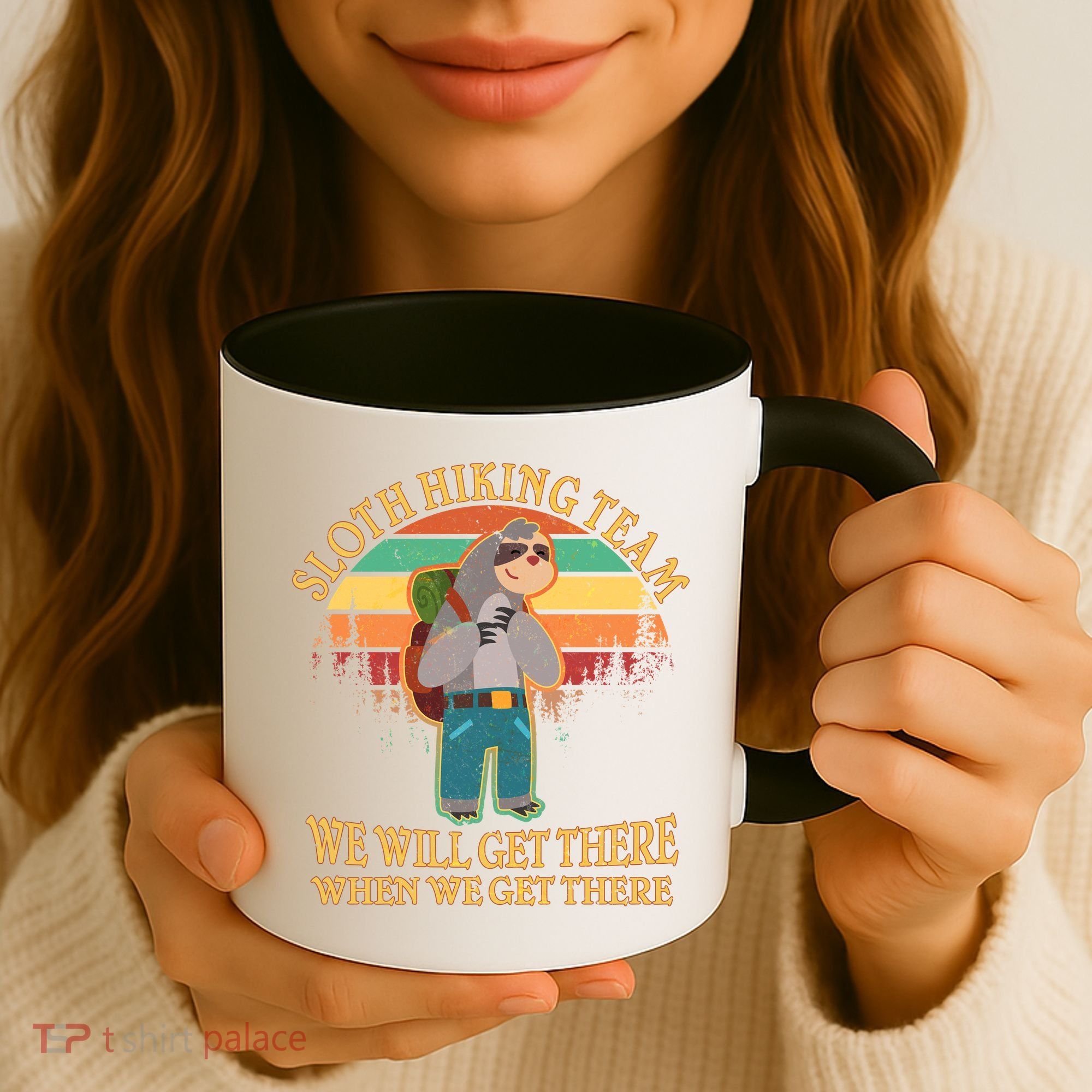 Sloth Hiking Team Coffee Mug