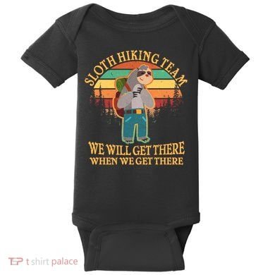 Sloth Hiking Team Baby Bodysuit