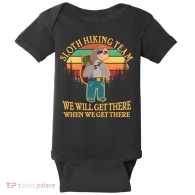 Sloth Hiking Team Baby Bodysuit