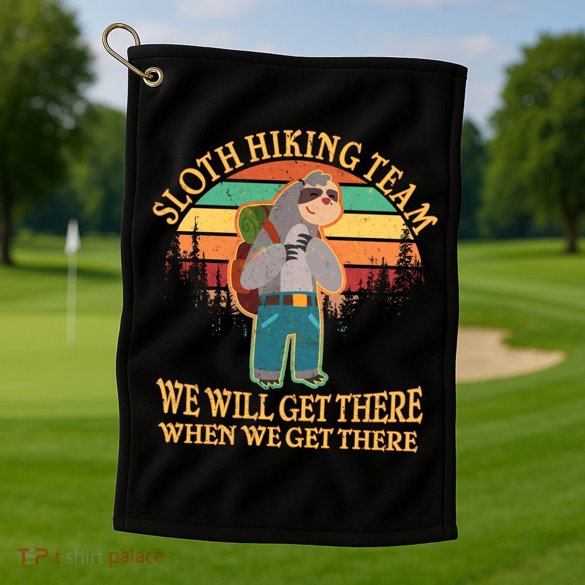 Sloth Hiking Team Golf Towel