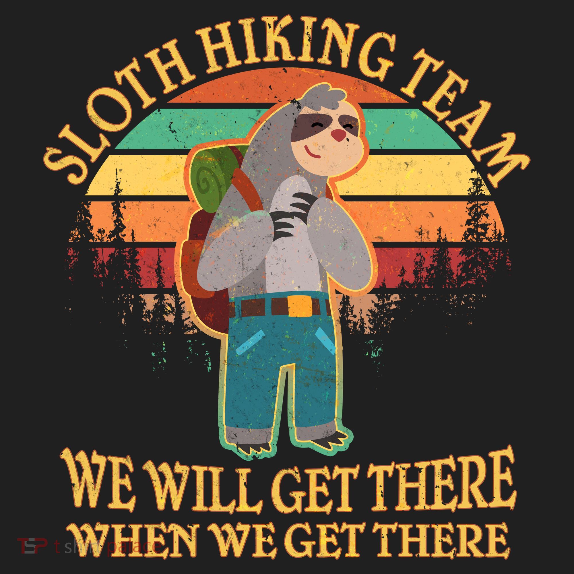 Sloth Hiking Team Golf Towel