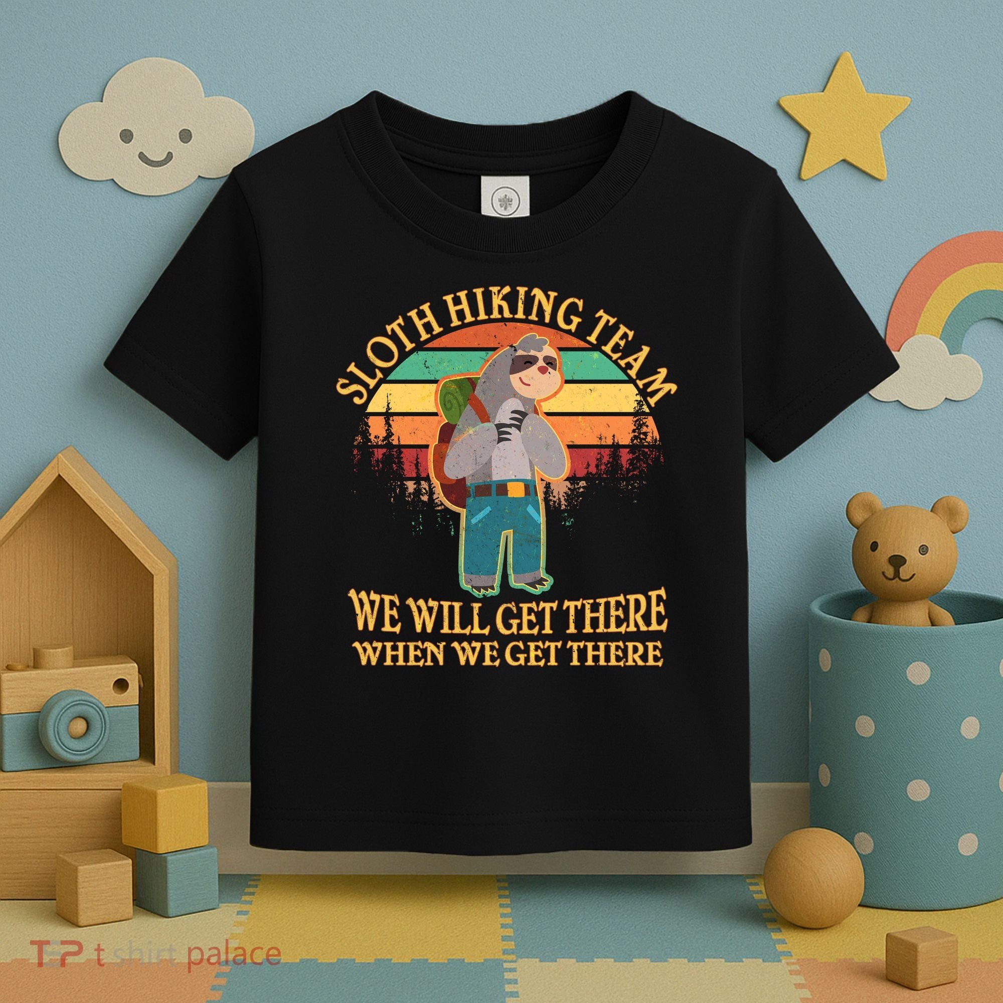 Sloth Hiking Team Toddler T-Shirt