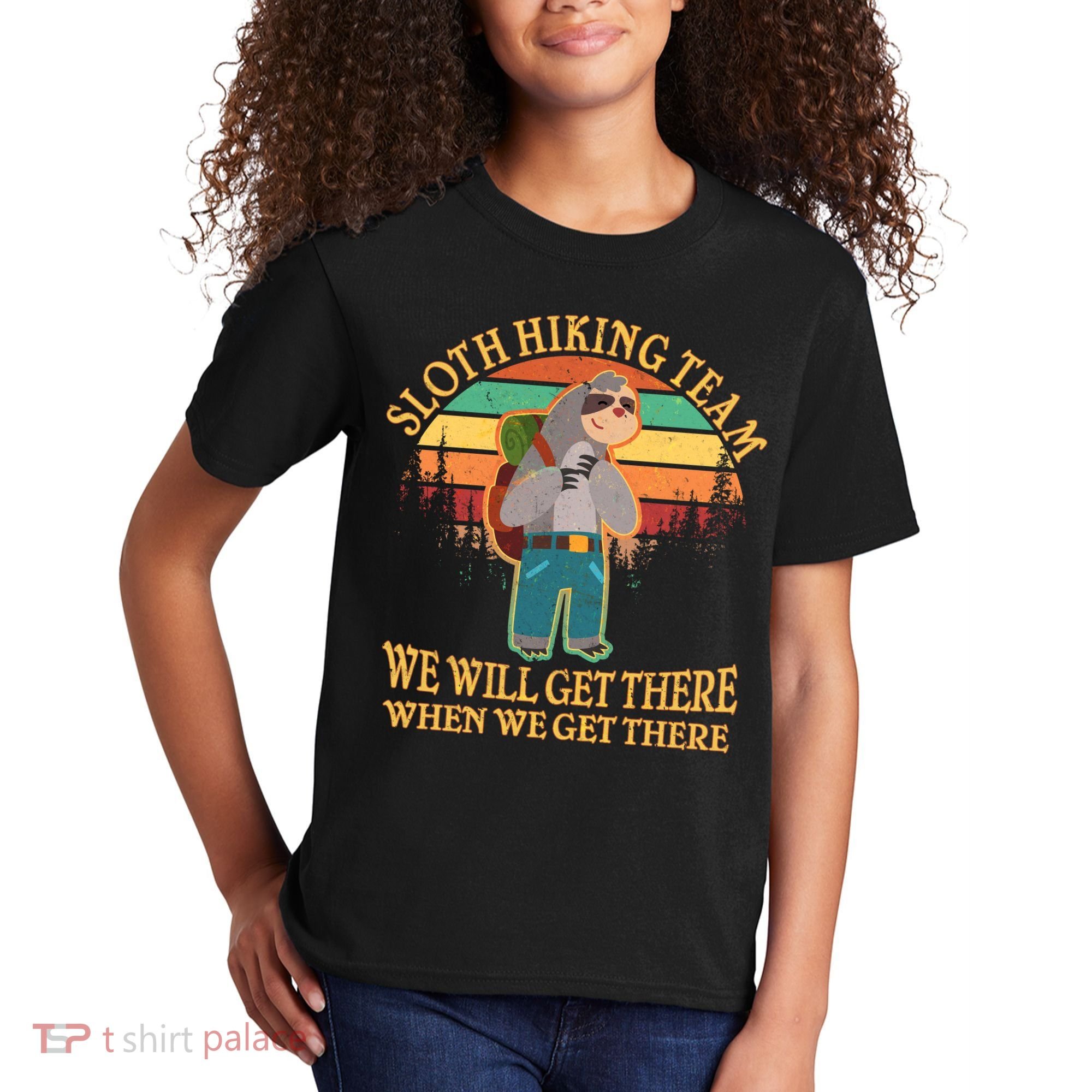 Sloth Hiking Team Kids T-Shirt