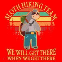 Sloth Hiking Team Santa Hat thumb 1