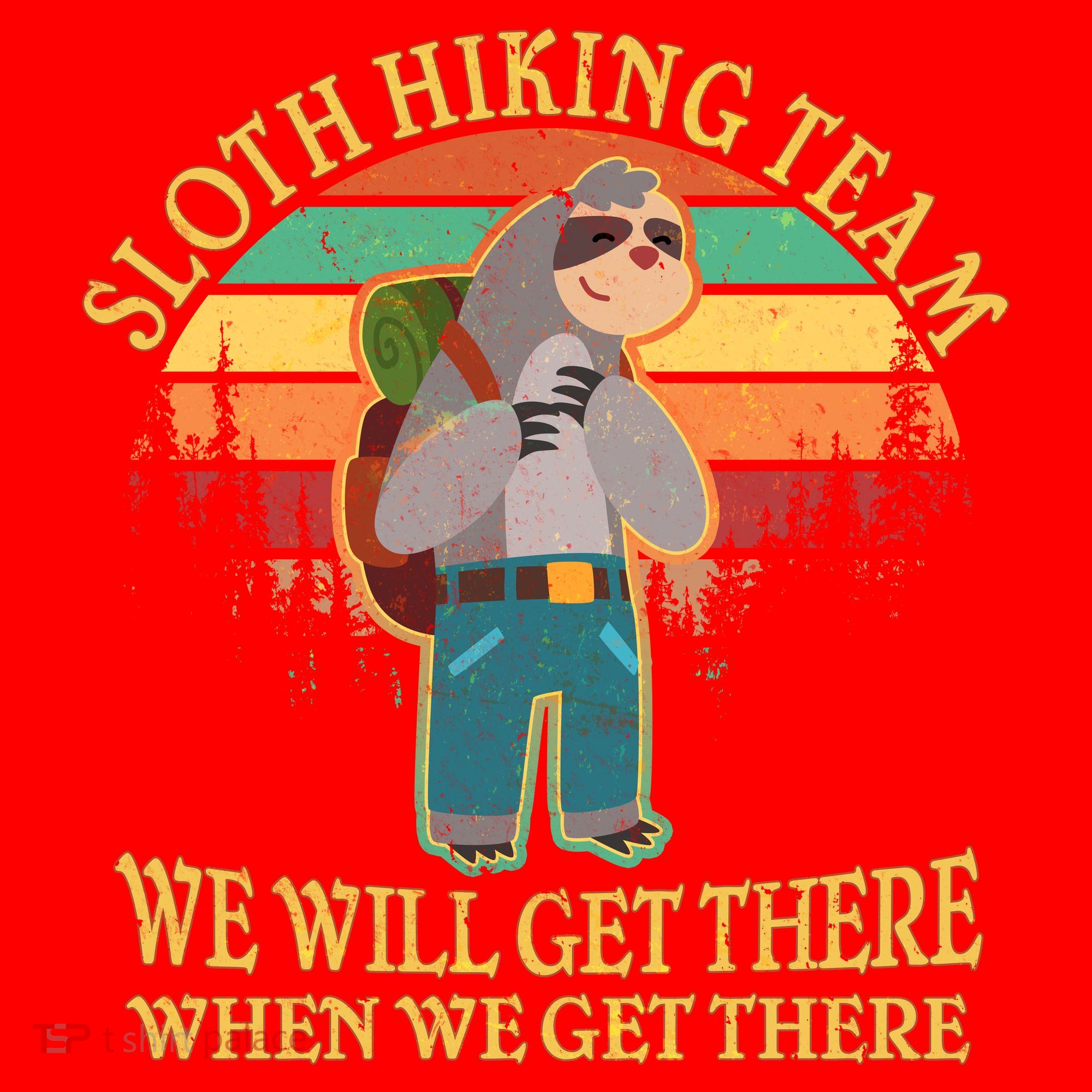 Sloth Hiking Team Santa Hat