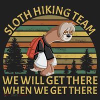 Sloth Hiking Team We Will Get There When We Get There Women's Sweatshirt thumb 2