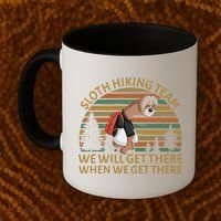 Sloth Hiking Team We Will Get There When We Get There Coffee Mug thumb 2