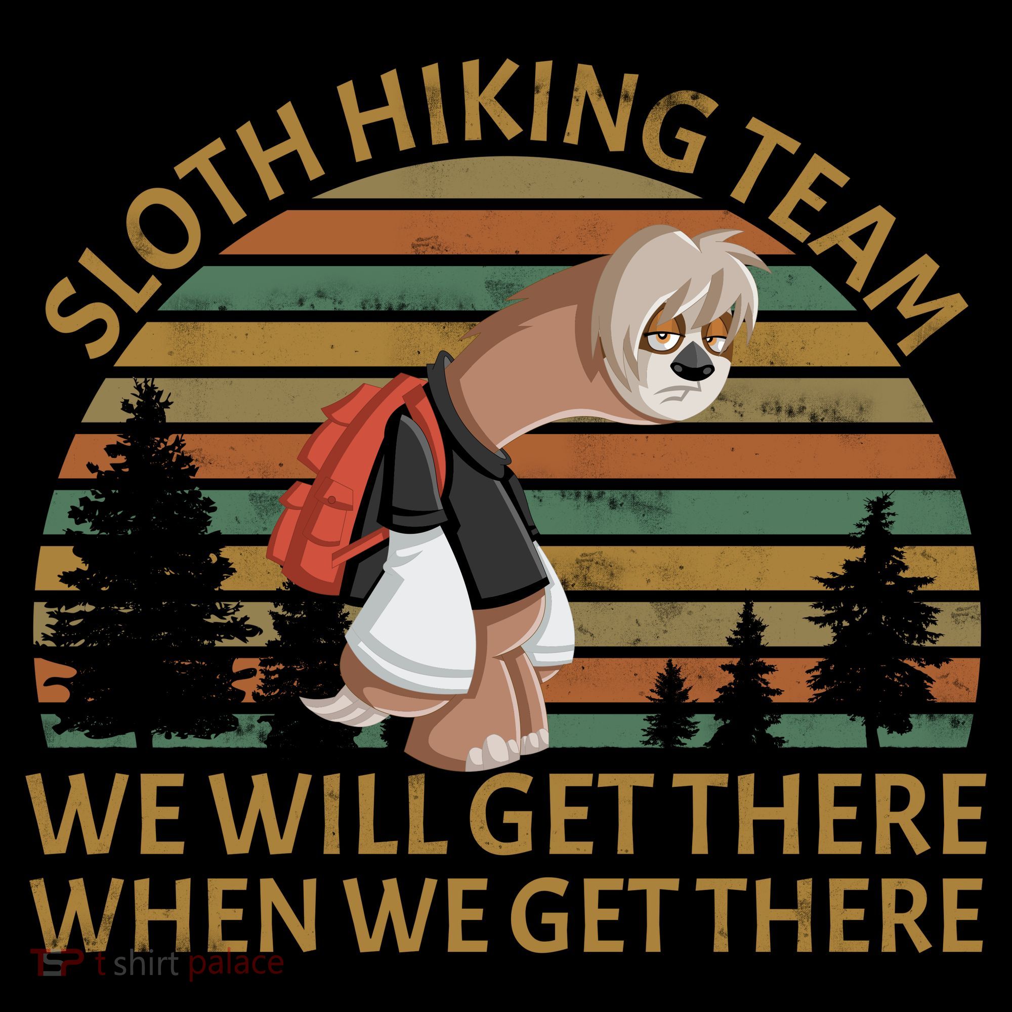 Sloth Hiking Team We Will Get There When We Get There Coffee Mug