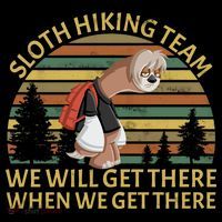 Sloth Hiking Team We Will Get There When We Get There Polo thumb 3