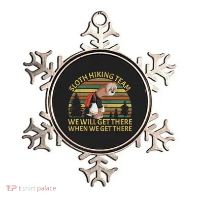 Sloth Hiking Team We Will Get There When We Get There Ornament