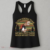 Sloth Hiking Team We Will Get There When We Get There Women's Tank Top thumb 3