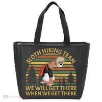 Sloth Hiking Team We Will Get There When We Get There Tote Bag thumb 0
