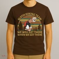 Sloth Hiking Team We Will Get There When We Get There T-Shirt thumb 3